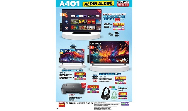 15 Mayıs’ta A101’de Elektronik ve Mesken Eserleri Satışa Sunuluyor