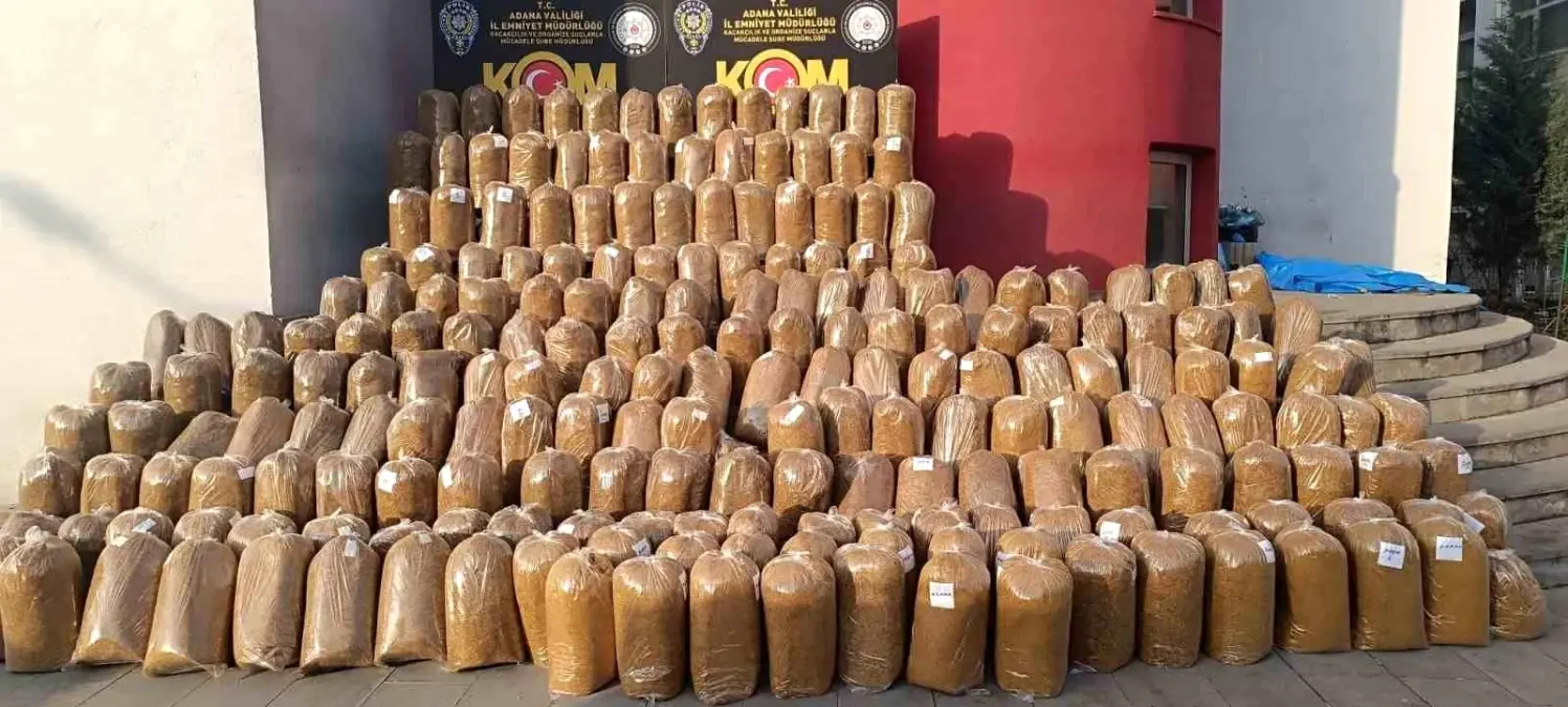 Adana’da 2 Ton Kaçak Tütün Ele Geçirildi