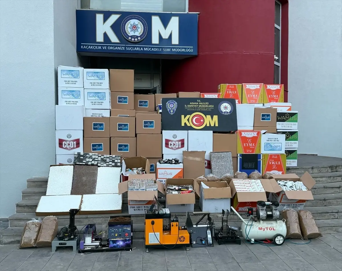 Adana’da Kaçak Makaron Operasyonu