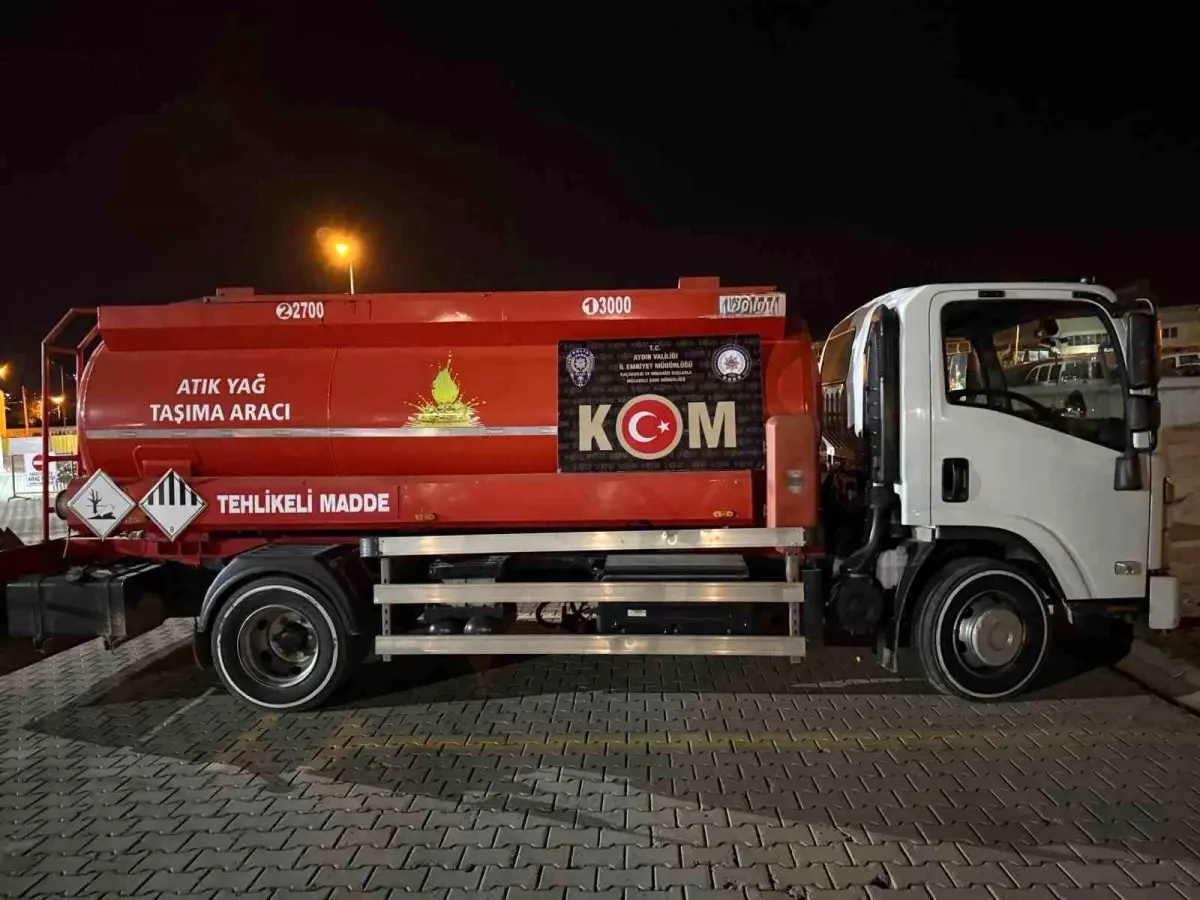 Aydın’da Kaçak Atık Yağ Ele Geçirildi