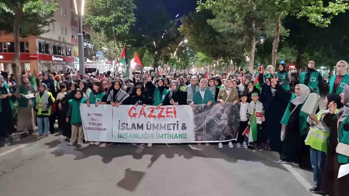 Batman’da Gazze İçin Yürüyüş