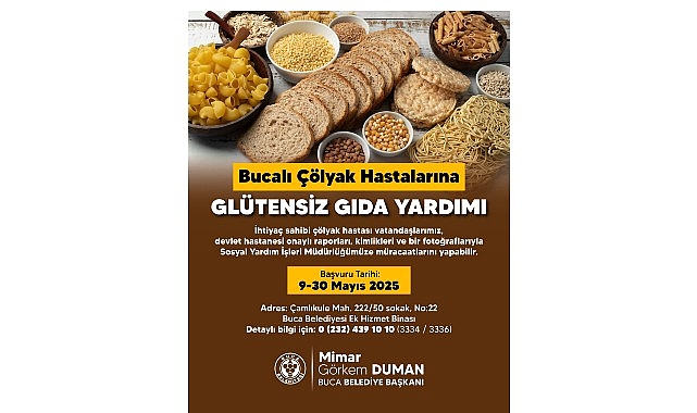 Buca Belediyesi’nden çölyak hastalarına glütensiz besin yardımı