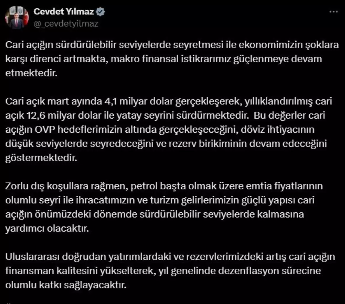 Cari Açık ve Ekonomik İstikrar