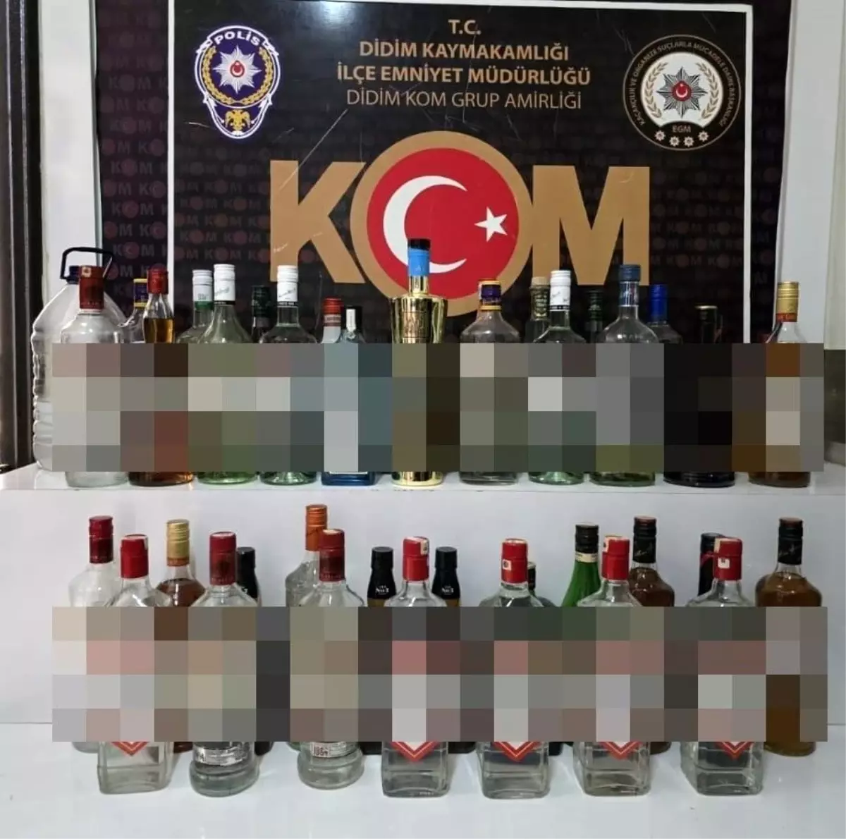Didim’de 40 Şişe Kaçak İçki Ele Geçirildi