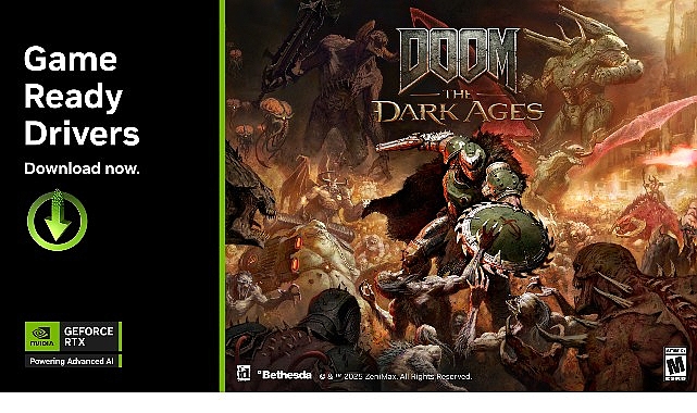 DOOM: The Dark Ages için GeForce Game Ready Şoförü Yayınlandı