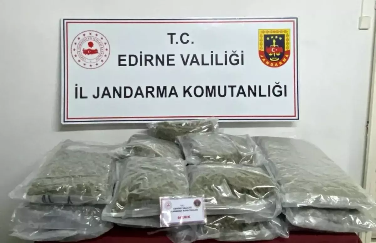 Edirne’de Uyuşturucu Operasyonu: 16,5 Kilo Skunk Ele Geçirildi