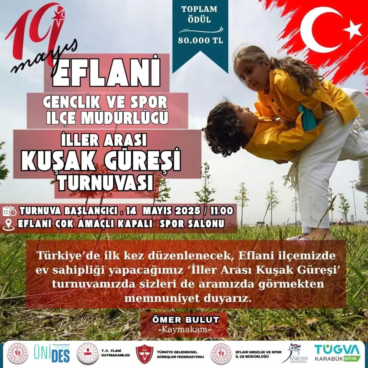 Eflani’de Birinci Vilayetler Ortası Jenerasyon Güreşi Turnuvası