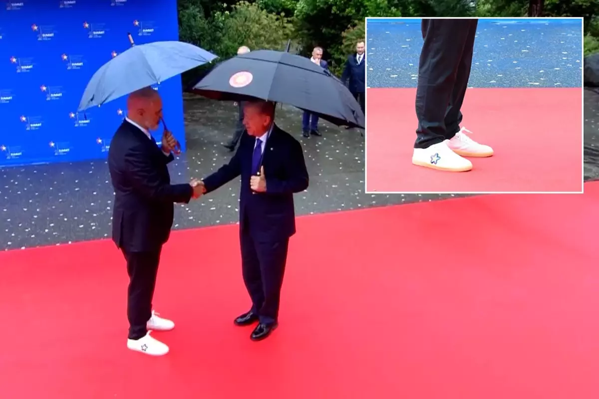 Erdoğan, Arnavutluk’ta Başbakan Rama Tarafından Karşılandı: Rama’nın Spor Ayakkabıları Dikkat Çekti