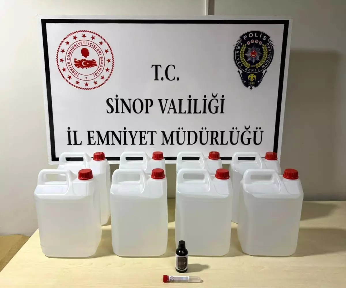 Erfelek’te Kaçak Alkol Operasyonu
