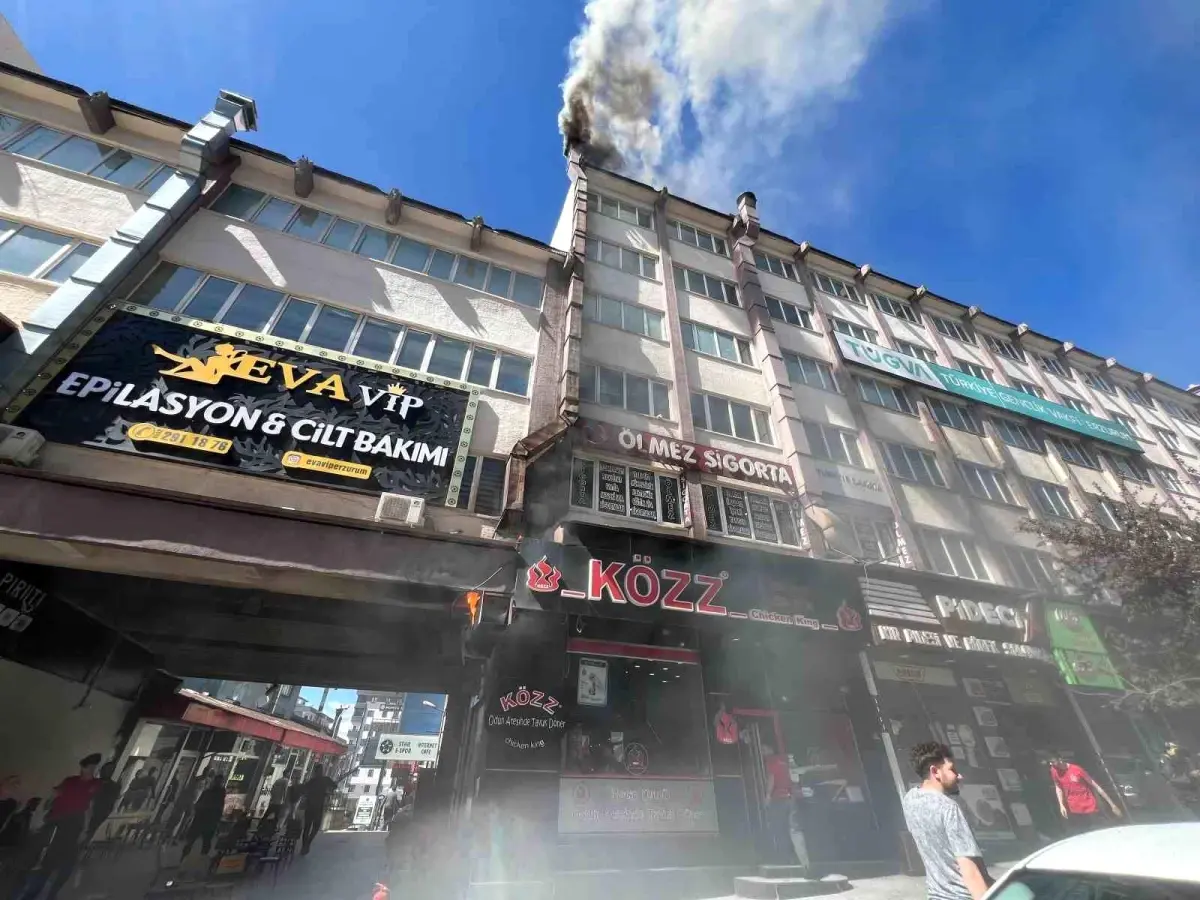 Erzurum’da Bacadan Yangın Çıktı