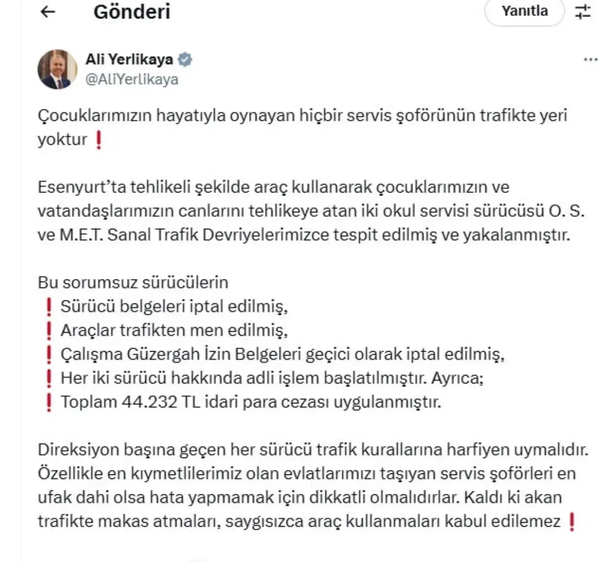 Esenyurt’ta Tehlikeli Şoförler Yakalandı
