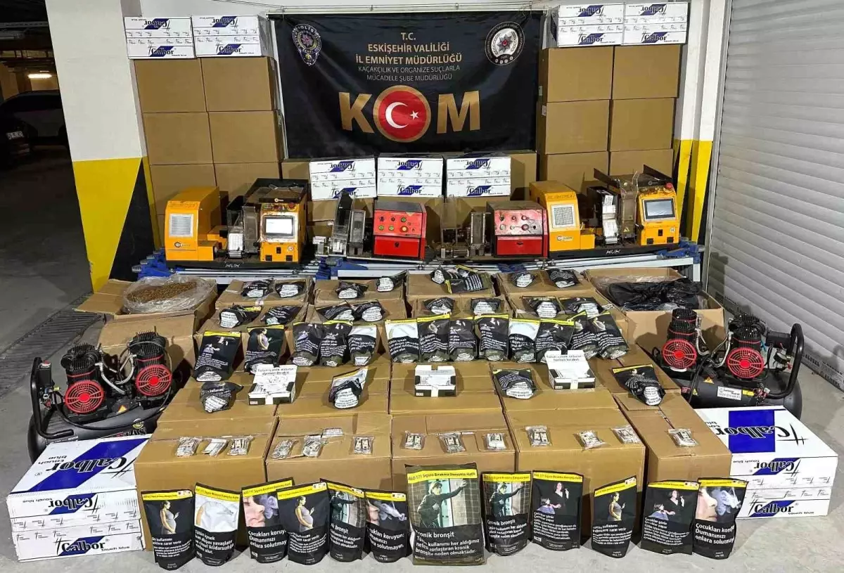 Eskişehir’de 1 Milyon Liralık Kaçak Sigara Operasyonu
