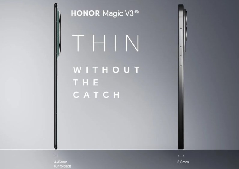 Honor Magic V3, tasarım yarışında Galaxy S25 Edge’e ince bir gönderme yaptı