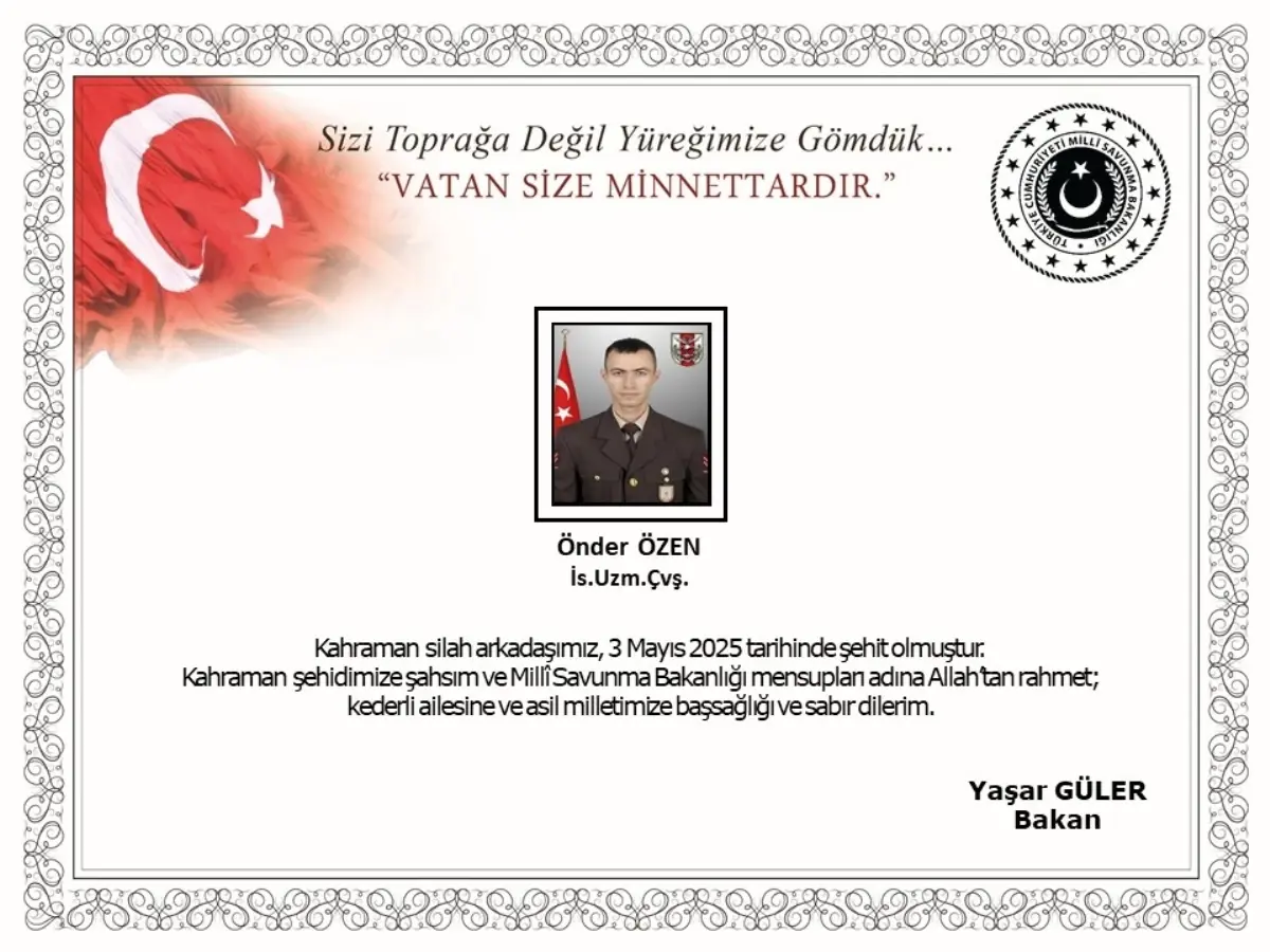 Irak’ın kuzeyindeki Pençe- Operasyon bölgesinde mayına basan uzman çavuş şehit oldu (2)