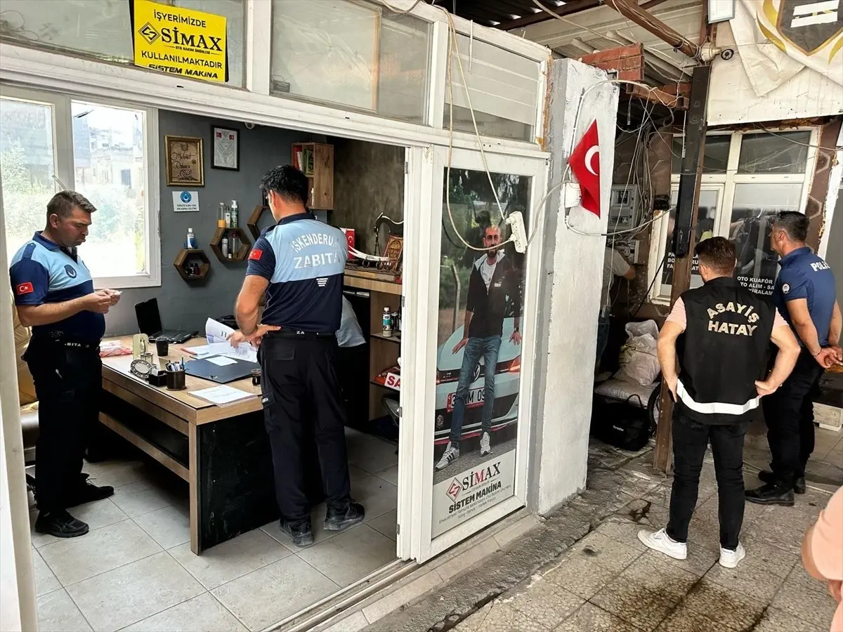 İskenderun’da Oto Yıkama Kontrolü