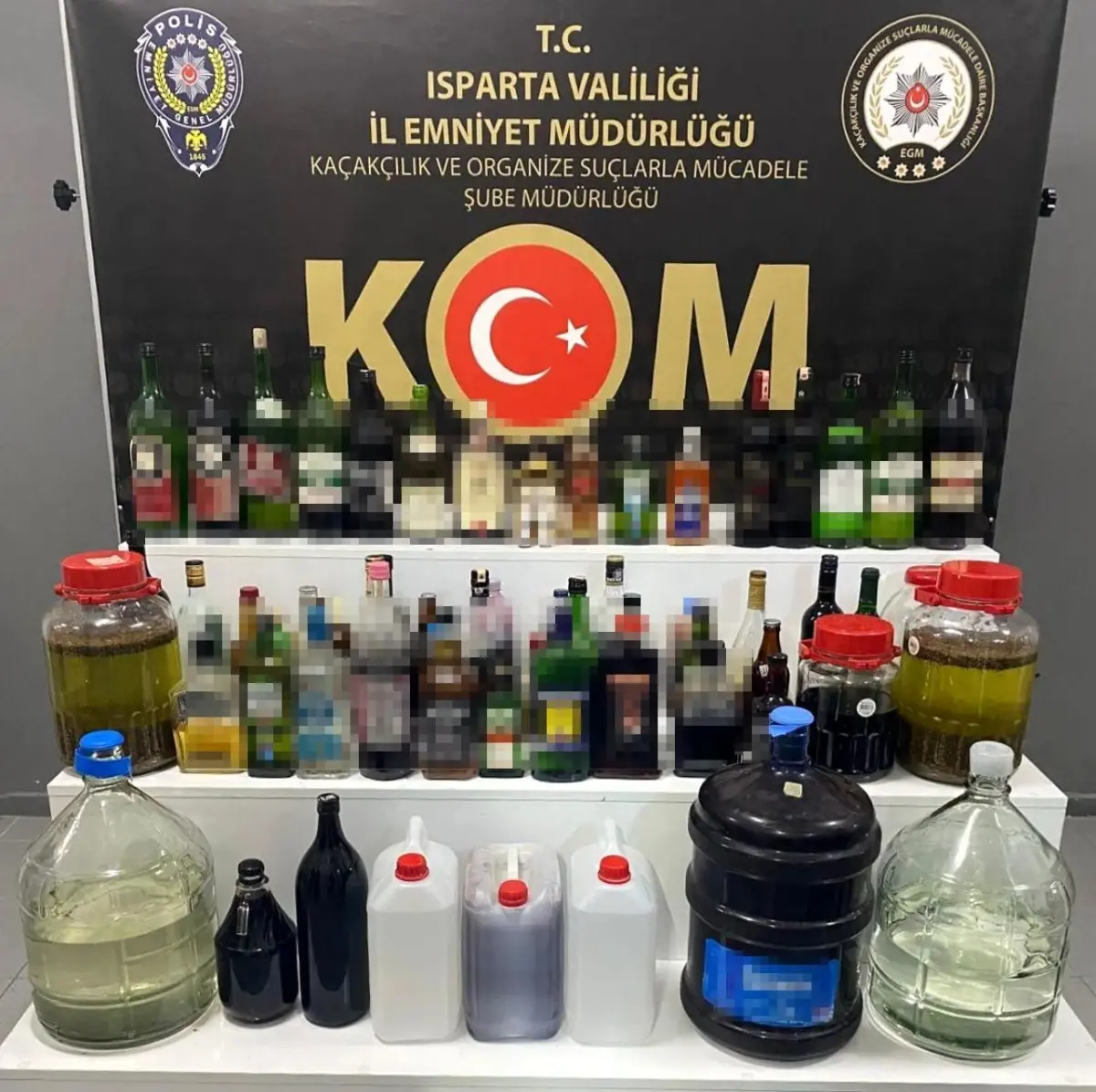 Isparta’da Kaçak Alkol Operasyonu