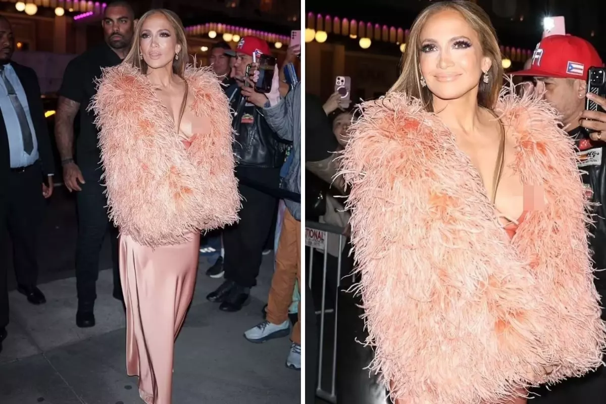 Jennifer Lopez, sütyensiz katıldığı konserde frikik verdi