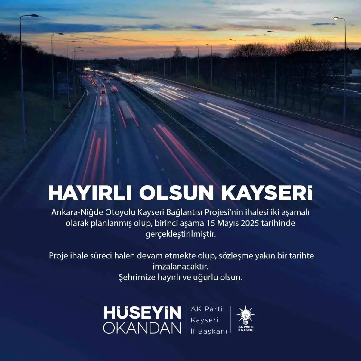 Kayseri Otoyolu İhalesi Gerçekleşti