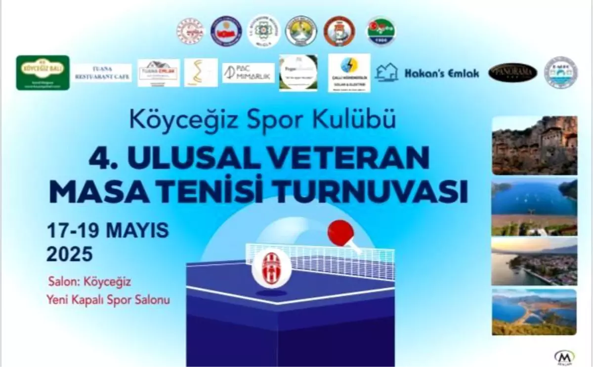 Köyceğiz’de Ulusal Veteran Masa Tenisi Turnuvası