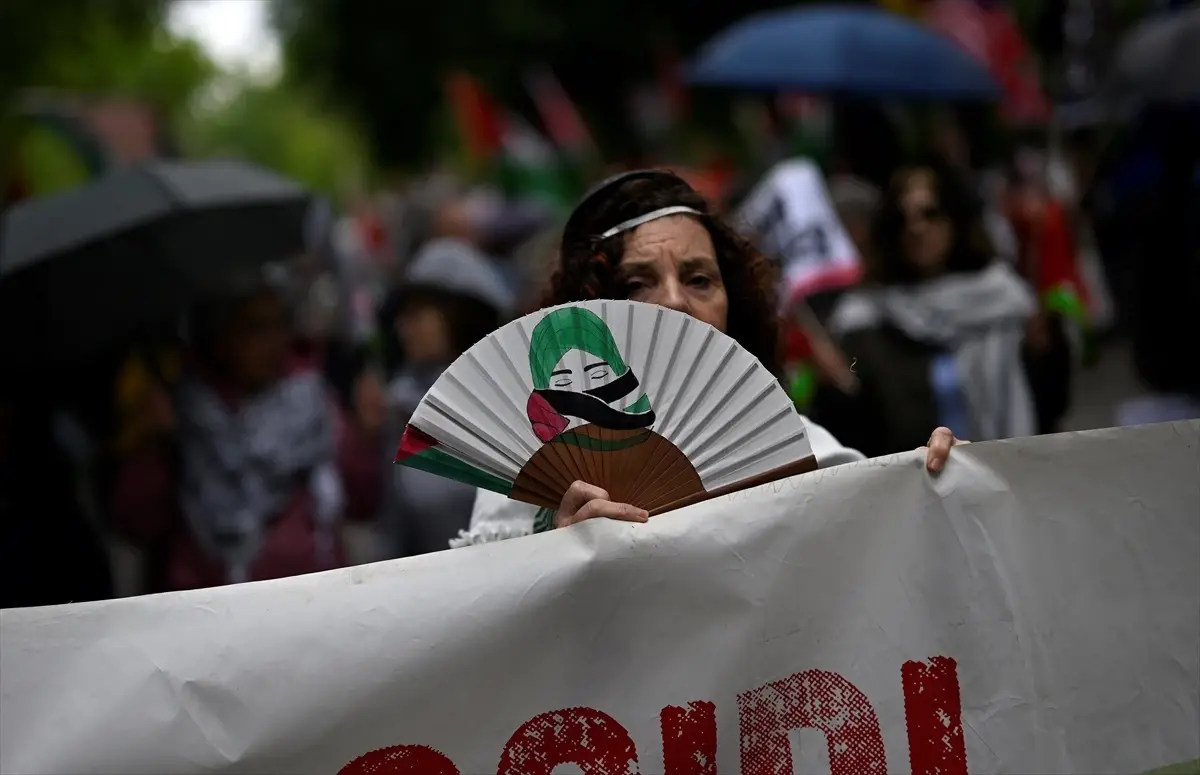 Madrid’de Gazze için büyük protesto