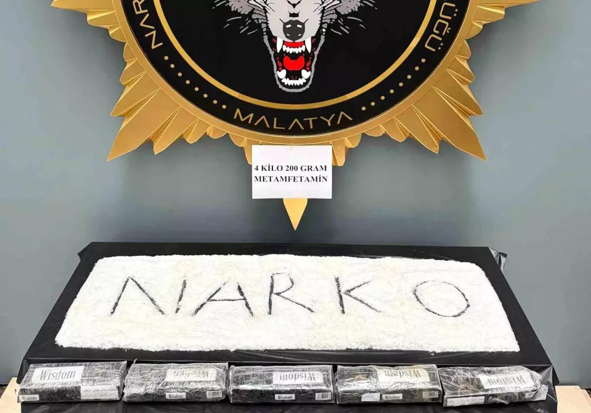 Malatya’da Uyuşturucu Operasyonu: 4.2 Kilo Metamfetamin Ele Geçirildi
