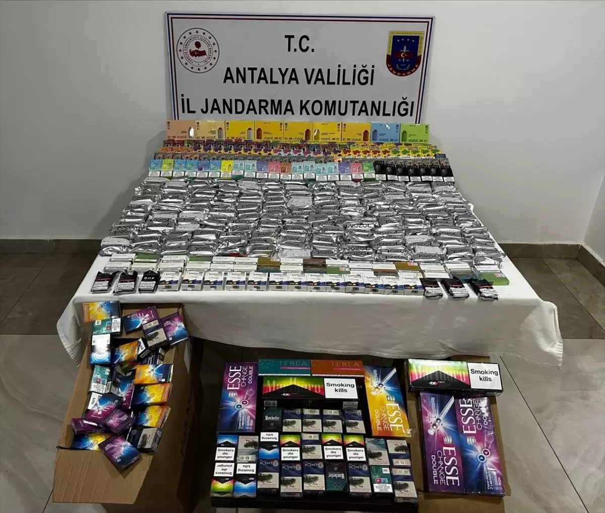 Manavgat’ta Kaçak Sigara Operasyonu