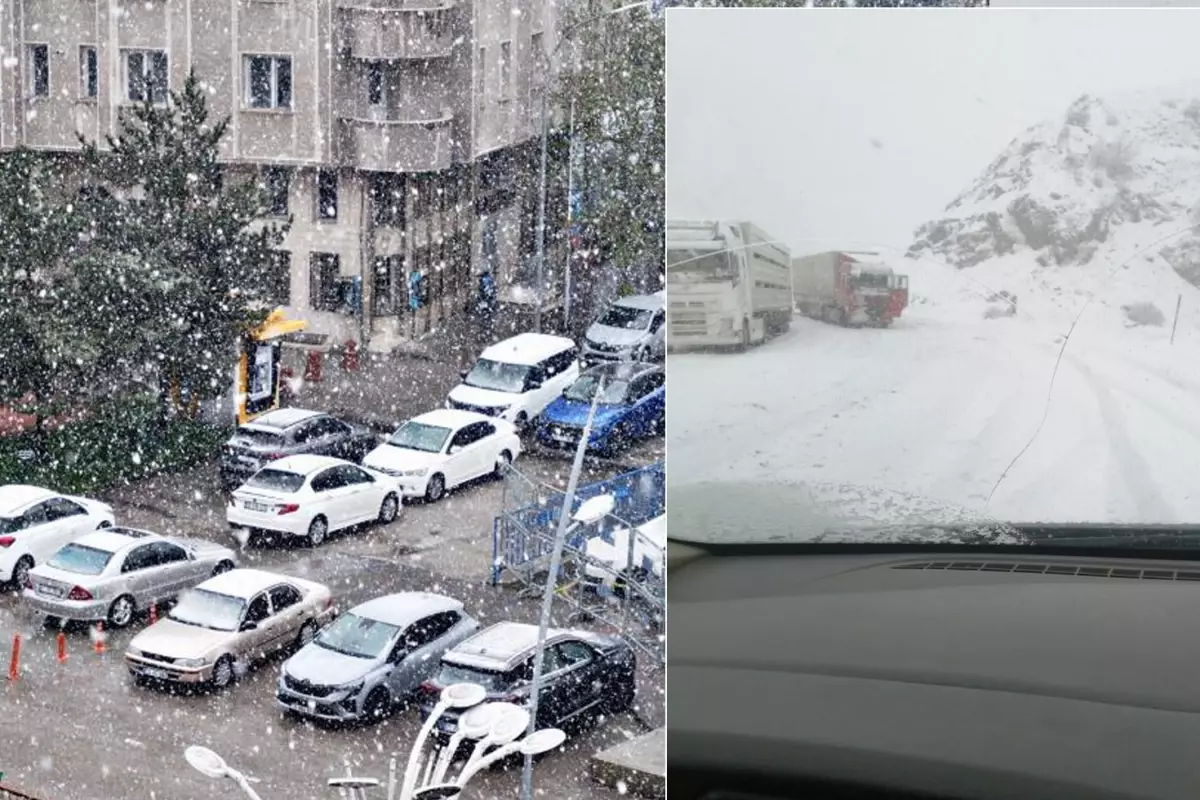 Mayıs ayında kar sürprizi! Kent merkezi beyaza büründü