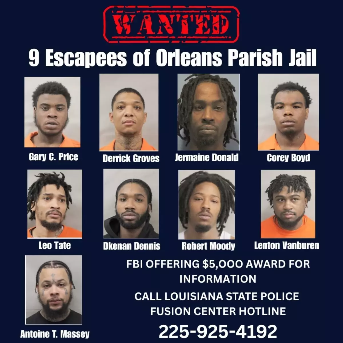 New Orleans’ta 11 Mahkum Kaçtı