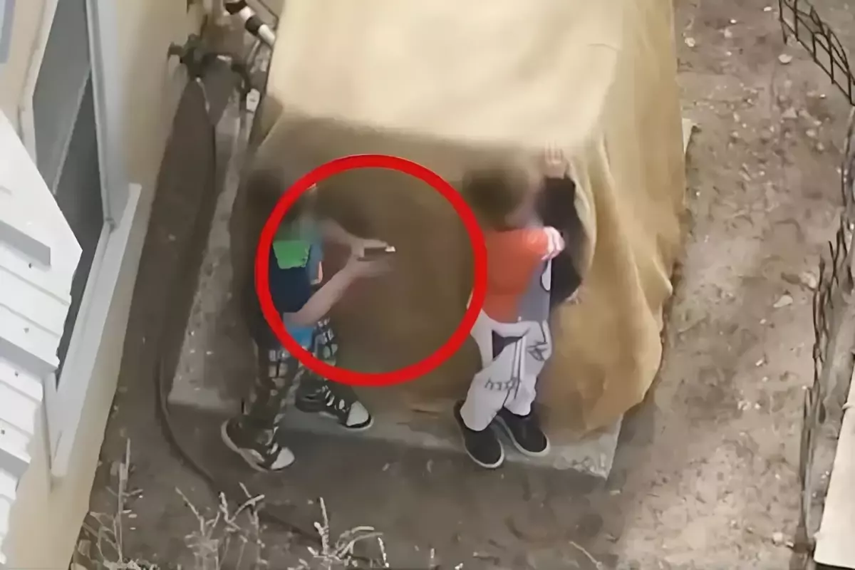 Polis, ellerindeki tabancaları bırakmayan 7 ve 9 yaşındaki iki kardeşe ateş açtı