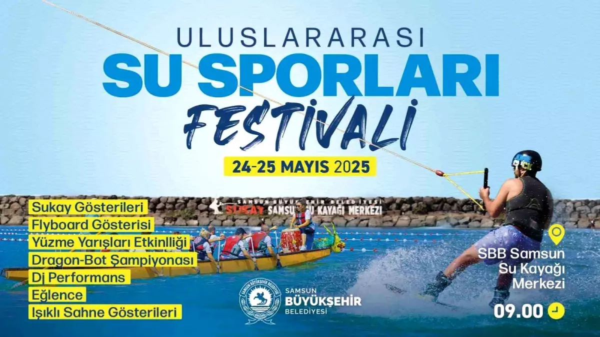 Samsun Milletlerarası Su Sporları Şenliği Başlıyor