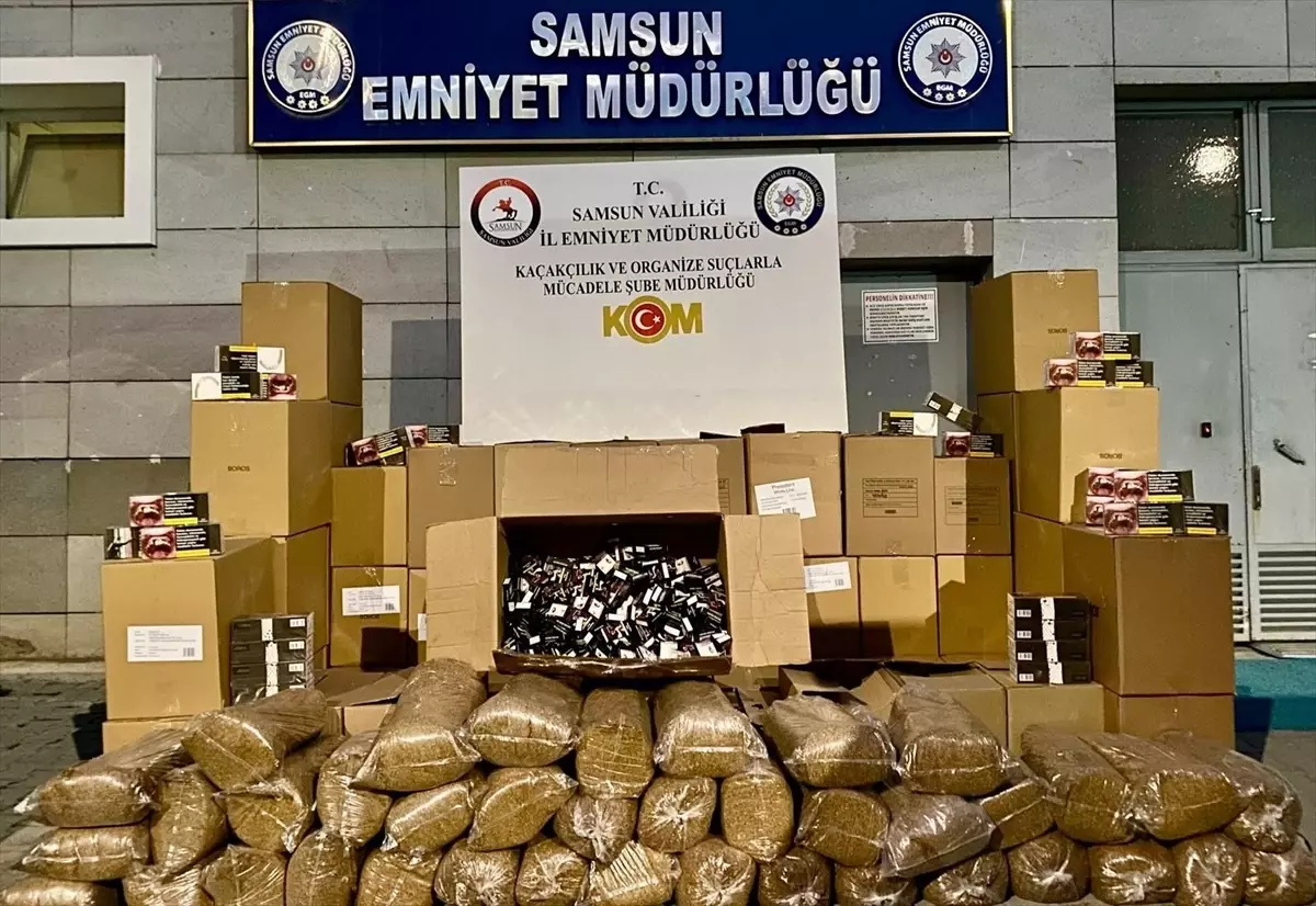 Samsun’da Kaçak Sigara Operasyonu
