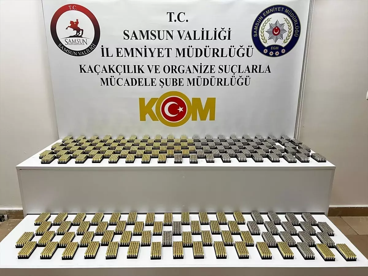 Samsun’da Kaçak Tabanca Fişeği Ele Geçirildi