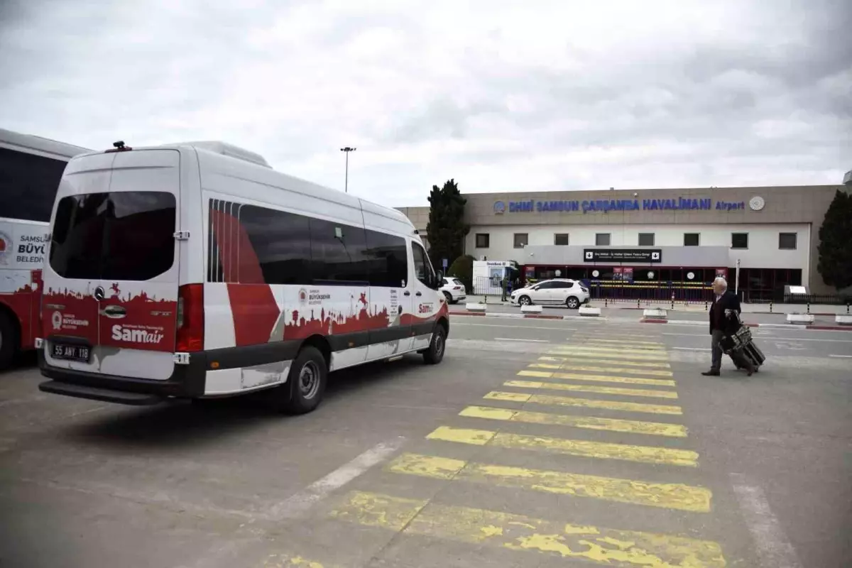 SAMSUN’da SAMAIR Havalimanı Ulaşım Hizmeti 184 Bin Yolcu Taşıdı