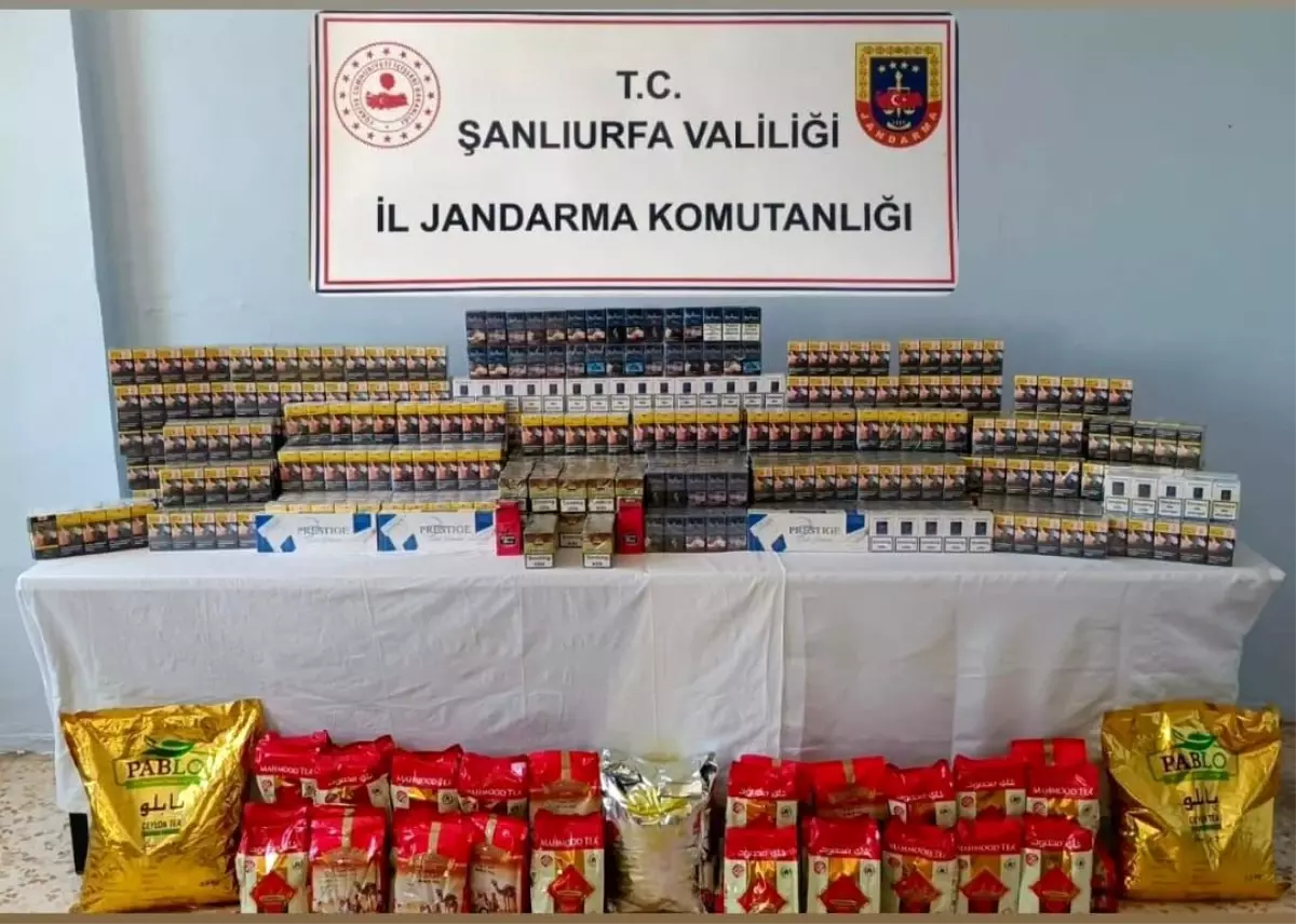 Şanlıurfa’da Kaçak Çay ve Tütün Ele Geçirildi