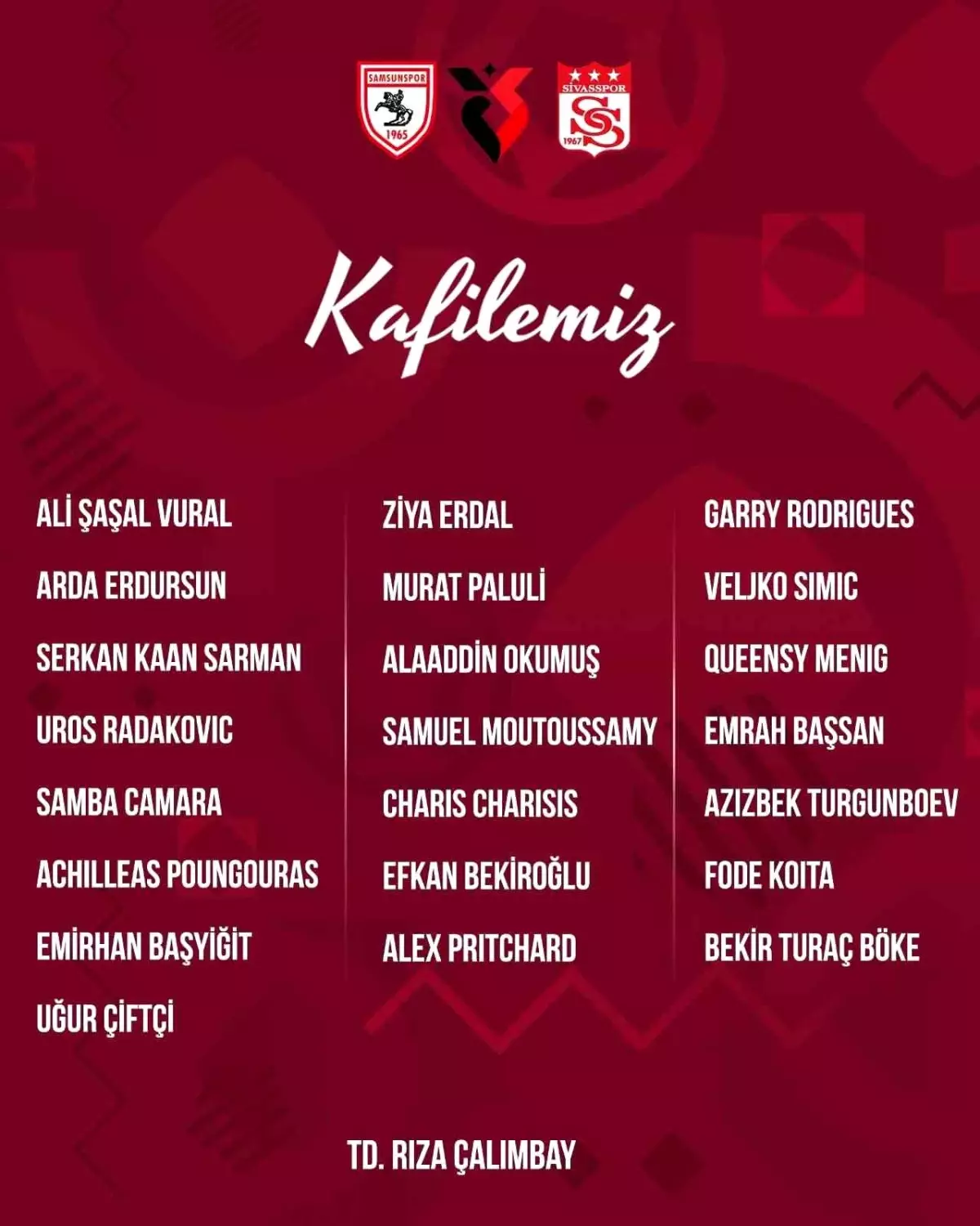 Sivasspor’un Kamp Takımı Açıklandı