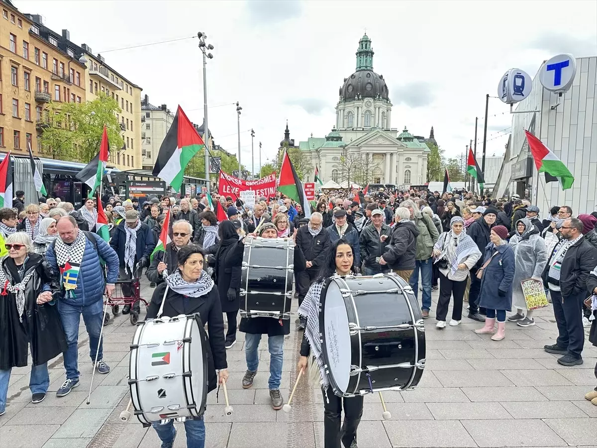 Stockholm’de Filistin İçin Protesto
