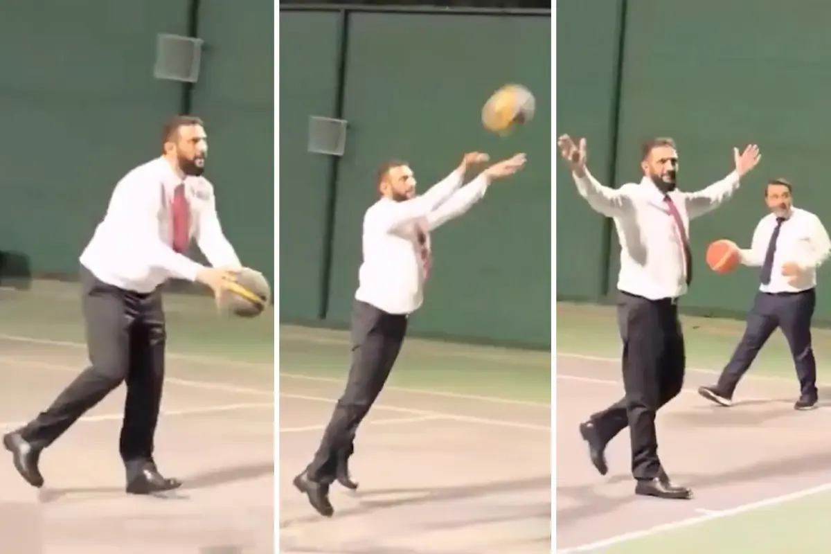 Suriye Cumhurbaşkanı Ahmed Şara Dışişleri Bakanı ile basketbol oynadı