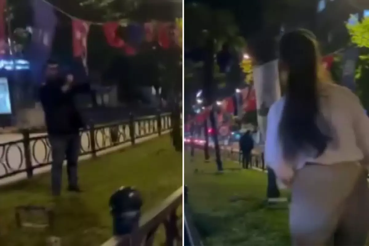 Türk bayrağını yakmaya çalışan kişi zihinsel engelli çıktı