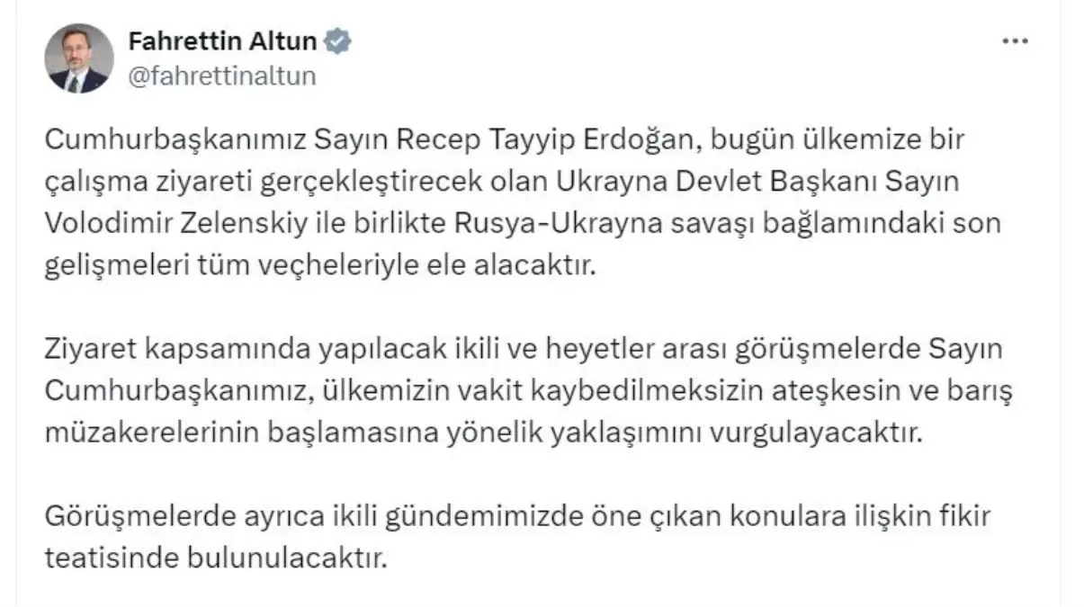Ukrayna Devlet Başkanı Zelenskiy, Türkiye’ye geldi