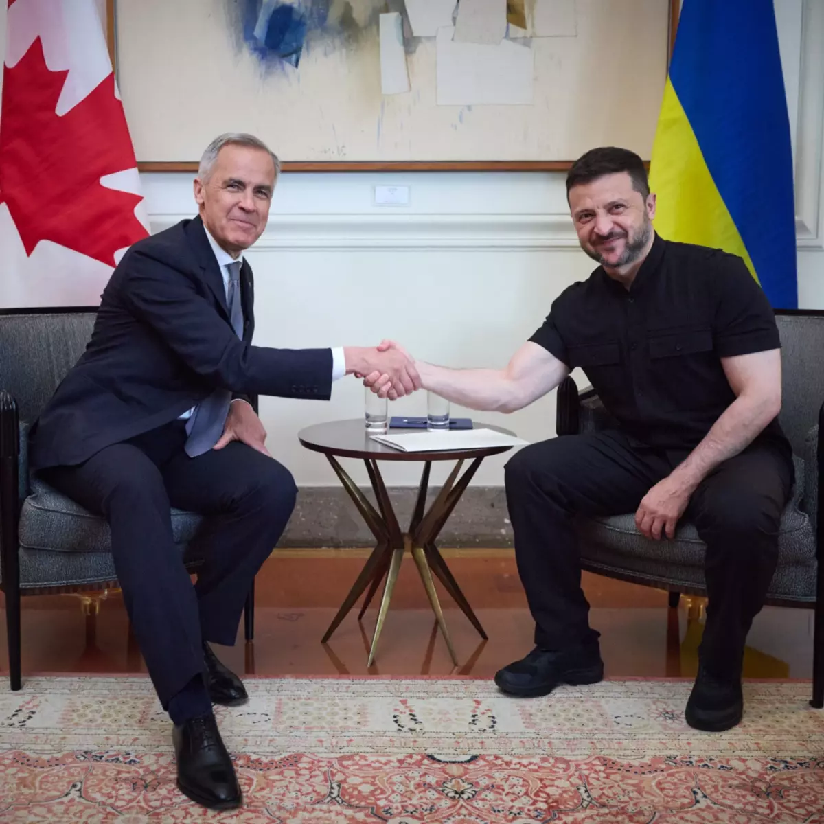 Zelenskiy ve Carney’den Dayanak Görüşmesi